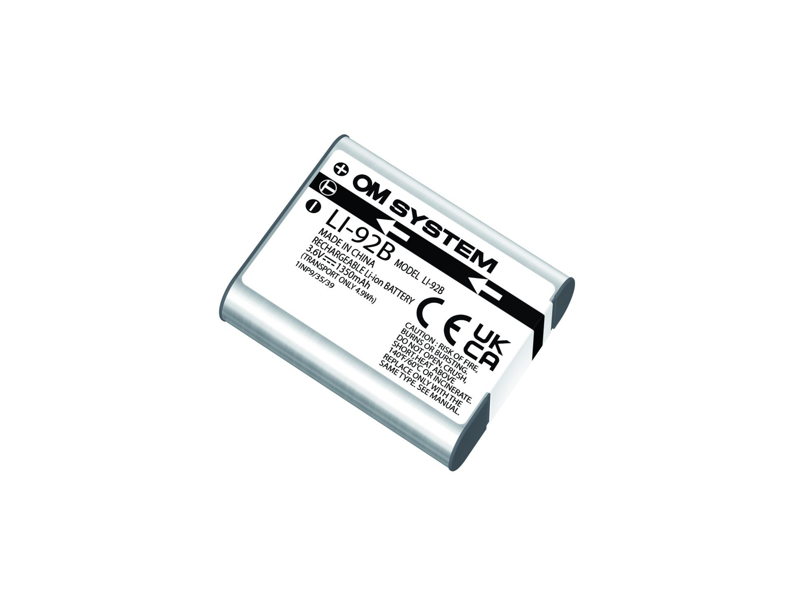 Pin sạc lithium-ion LI-92B tương thích với một số máy ảnh kỹ thuật số của OM System. Pin có công suất đầu ra 3.6V, dung lượng 1350mAh và định mức 4.9Wh. Pin có thể sạc ngoài bằng bộ sạc UC-90 (mua thêm), sạc trực tiếp trong máy ảnh thông qua bộ chuyển đổi nhỏ gọn f-2AC (có sẵn khi mua máy ảnh) hoặc bộ chuyển đổi f-3AC (mua thêm).