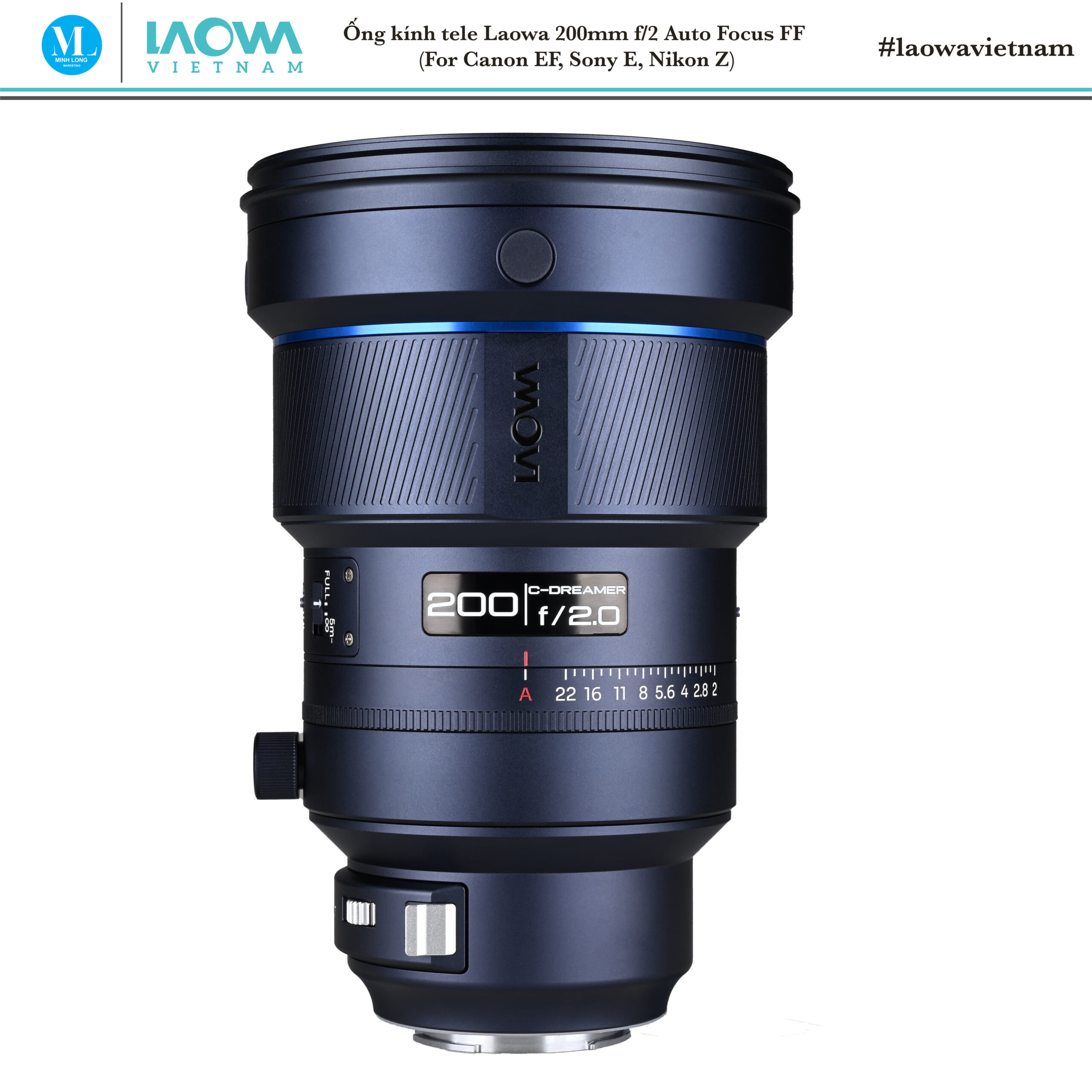 Ống kính tele Laowa 200mm f/2 Auto Focus FF - Ảnh 2